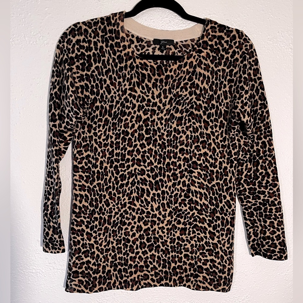 J. Crew Animal Print Shirt Size S